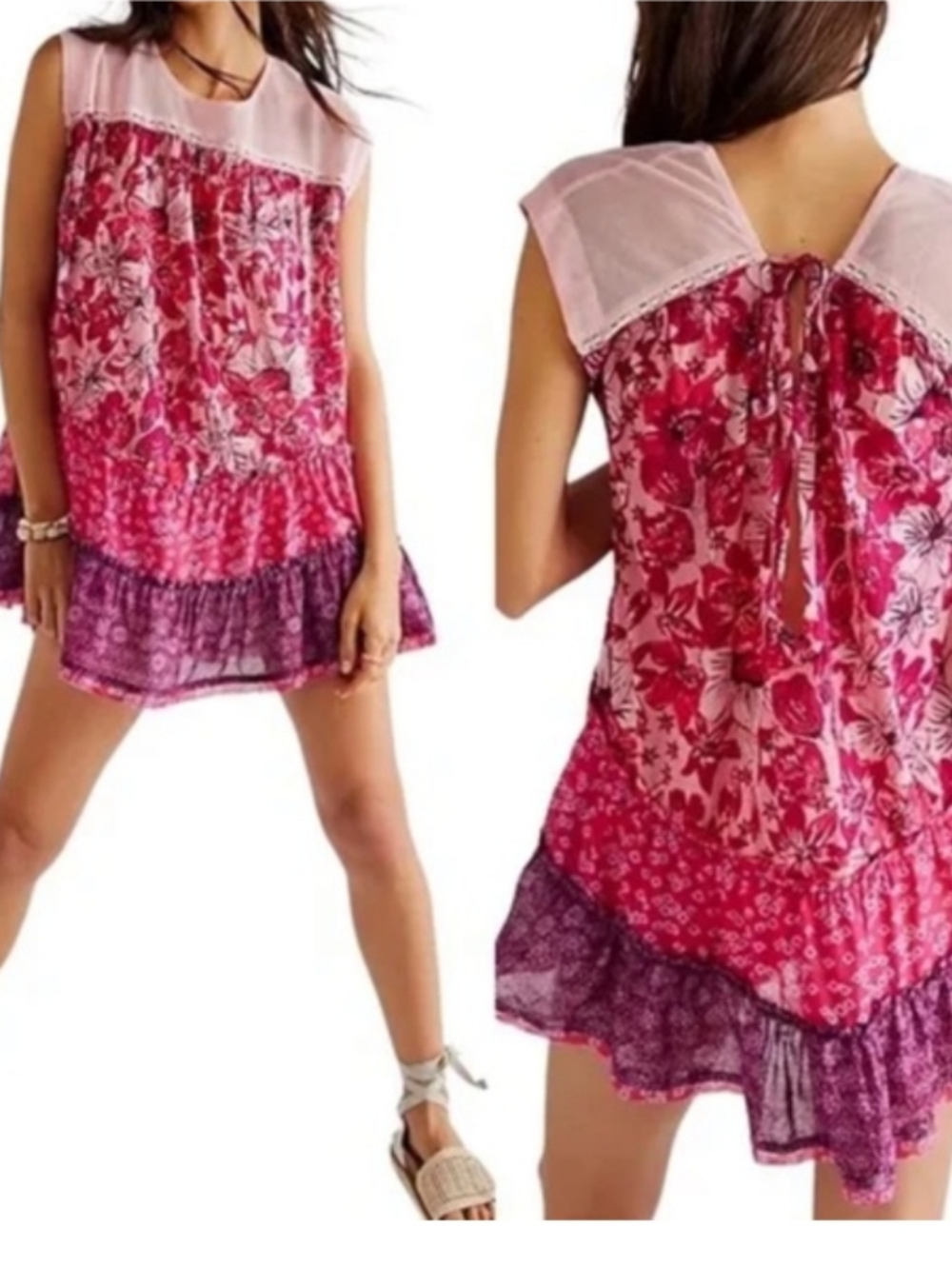 Free People Angelica Printed Tunic/Mini Dress